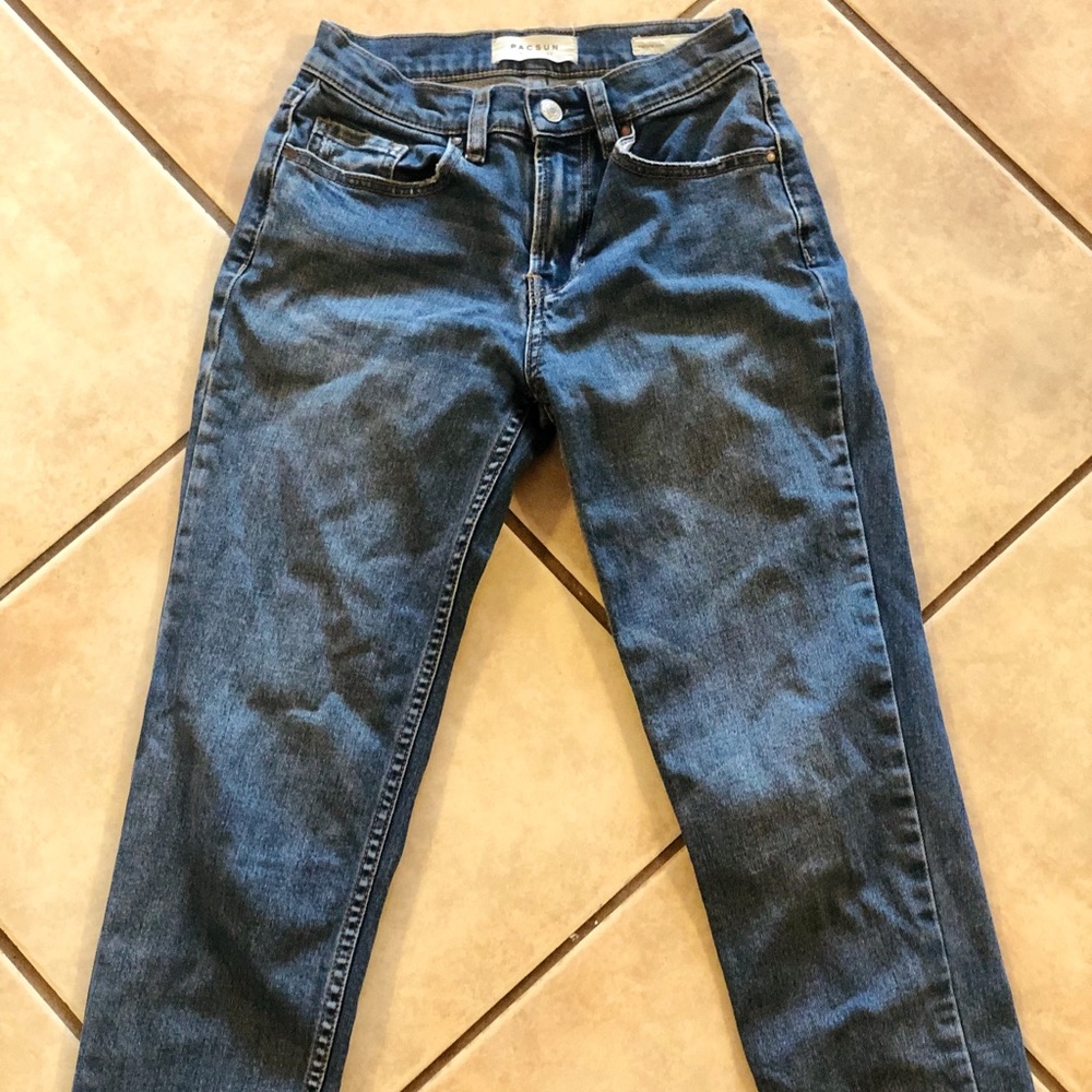 PacSun Dark Blue Ankle Crop Jeans